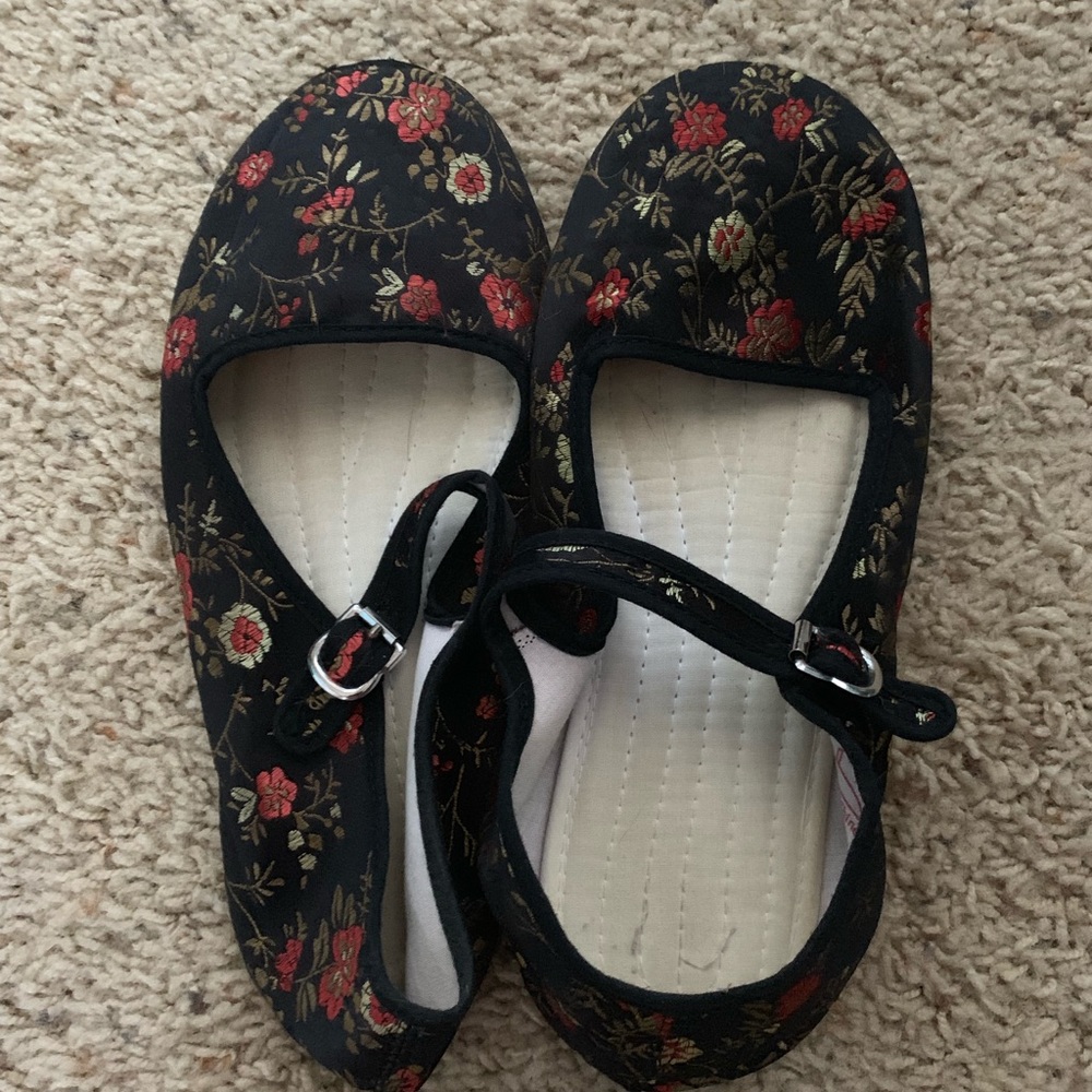 Urban outfitters cotton Mary Janes flats
